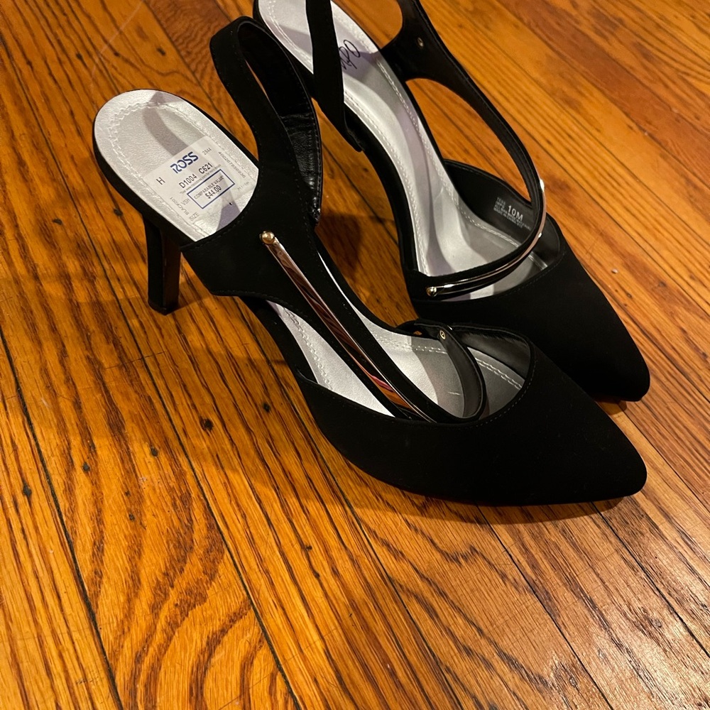 Impo Black Slingback Heels